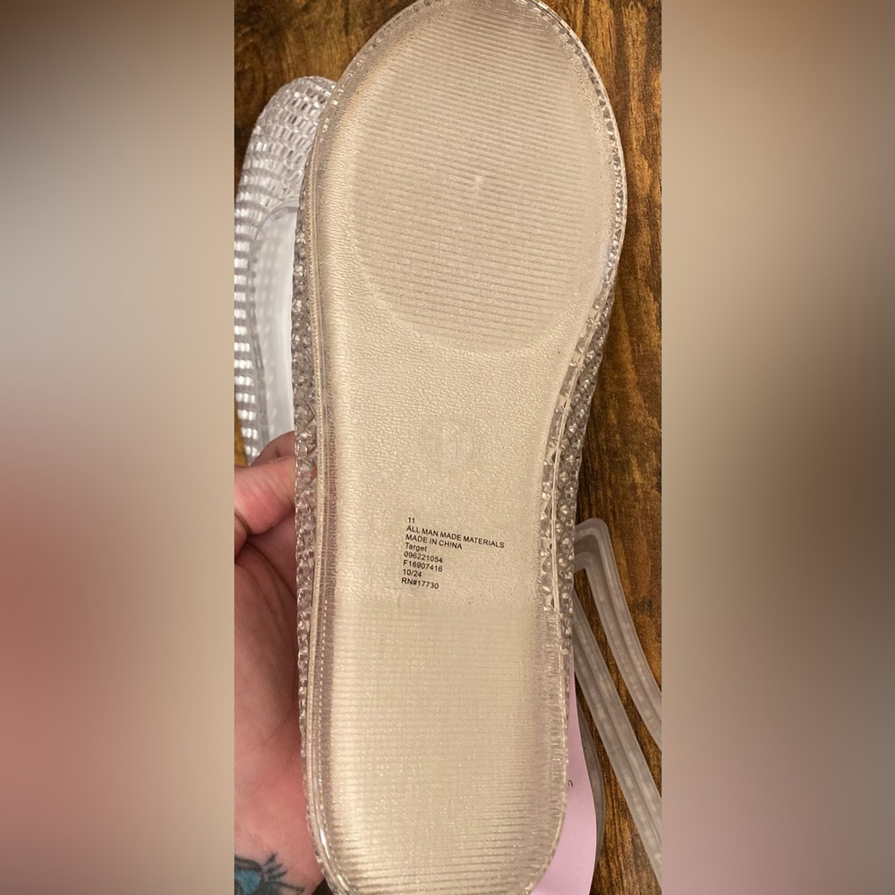 Women's Isabella Jelly Flats - Wild Fable Clear Size 11 new - Picture 5 of 6